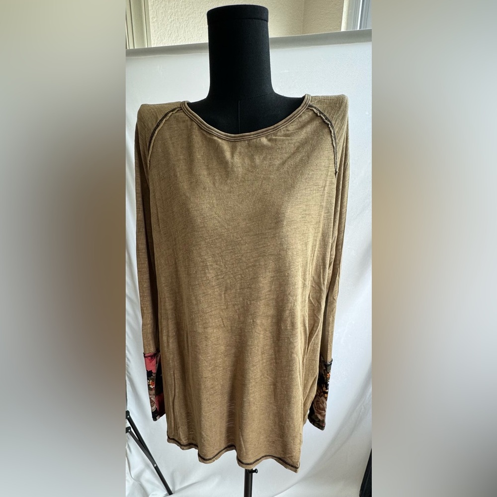 Soft Surroundings Brown Long Sleeve Top